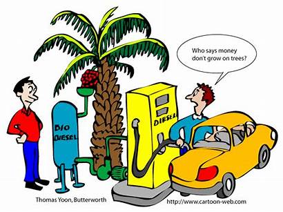 Cartoon Trees Biodiesel Science Diesel Money Future