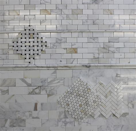 Calacatta Gold Basket Weave With Black Dot Polished Marble Mosaic Tile