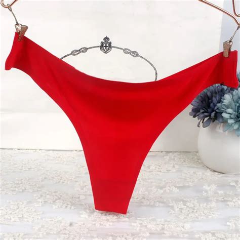 Spandcity Hot Solid Colorful Sexy String Underwear Women Pink Underwear