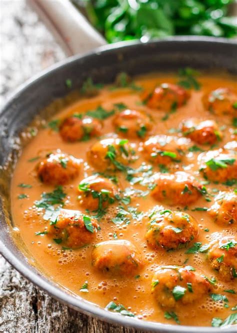It is a popular dish in indonesia. Skinny Thai Chicken Meatballs with Peanut Sauce - healthy ...