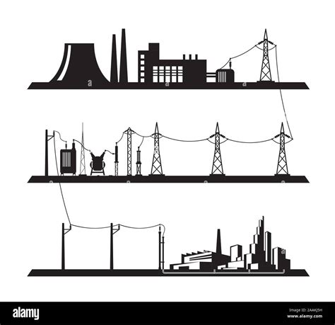 Electrical Power Grid Vector Illustration Stock Vector Image And Art
