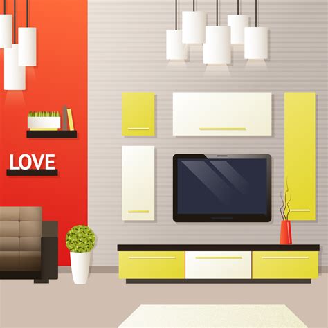 Illustration Vector Living Room