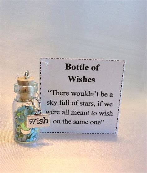 Bottle Of Wishes Bottle Necklace With Mini Silver Stars Etsy Diy