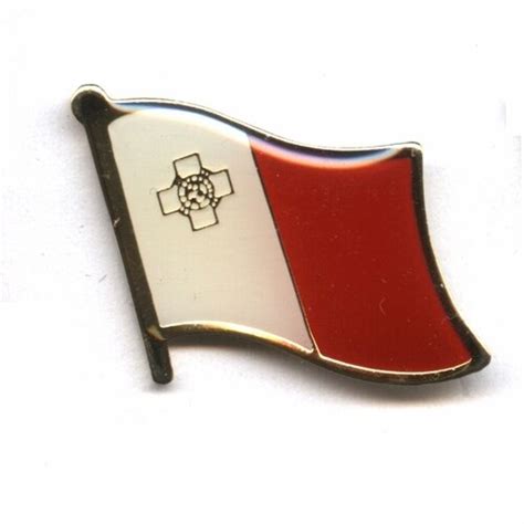 Malta Country Flag Lapel Pin Badgeiron Plated Brasspaintsepoxy