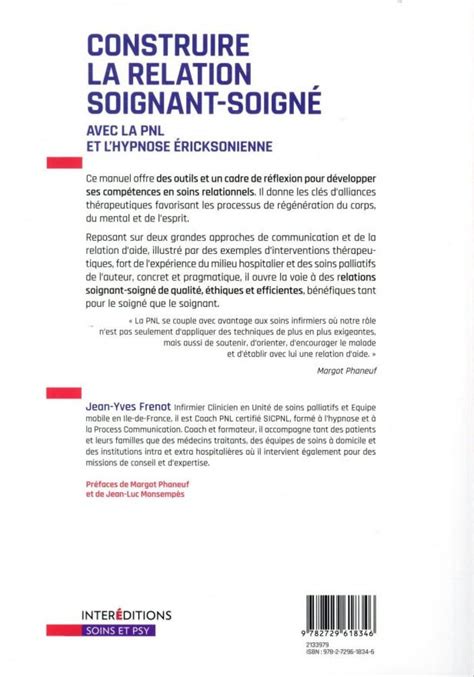 Construire La Relation Soignant Soign Jean Yves Frenot Broch