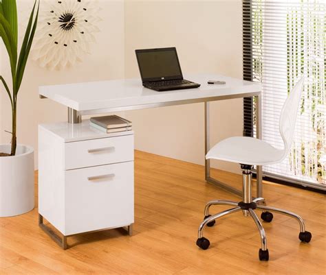 Modern life white l desk charger drawer with gold metal legs contemporary from every angle, the spacious 54 x 54 modern life l desk in matte finish adds sophistication to any space. Perfect Modern White Desk Application for Home Office ...