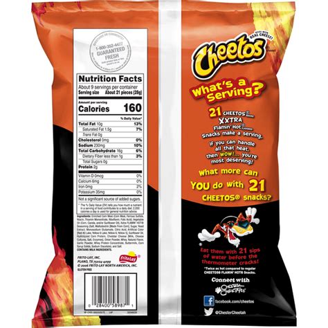 Cheetos Crunchy Xtra Hot Cheese Flavored Snacks 85 Oz Instacart