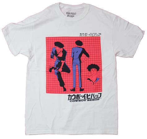 Cowboy Bebop Mens T Shirt Spike Kanji Grid Image