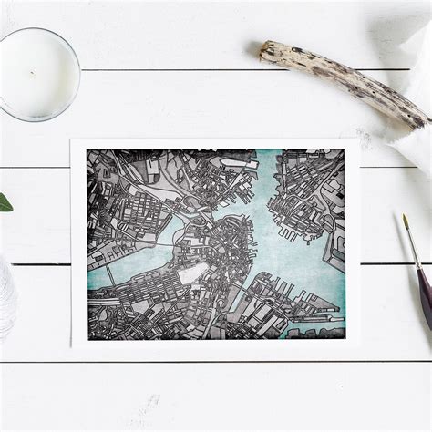 Shop for map wall decor online at target. Boston Wall Art Boston City Maps Bedroom Wall Art | Etsy ...