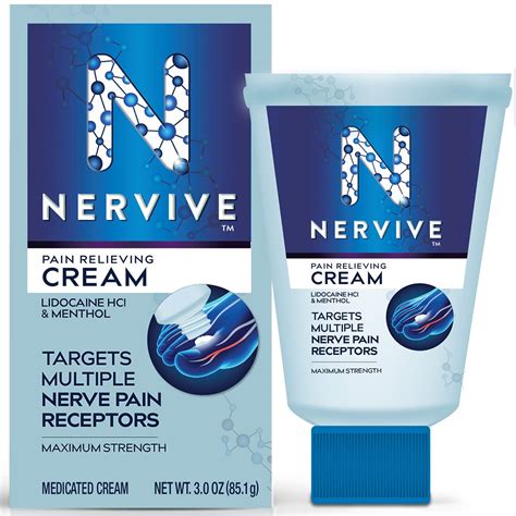 Nervive Pain Relieving Cream Max Strength Topical Nerve Pain Reliever