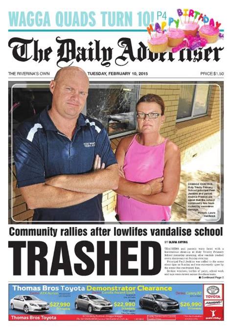 Daily Advertiser Front Pages 2015 February The Daily Advertiser