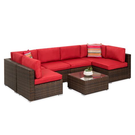 Best Choice Products 7 Piece Modular Outdoor Conversational Furniture