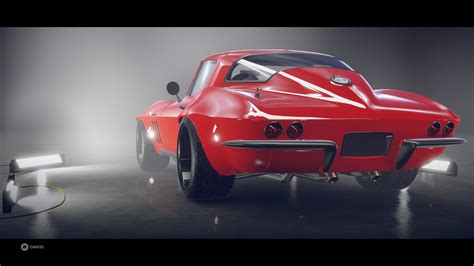 Artstation Lettys Chevrolet Corvette C2 With Wireframe Fast And
