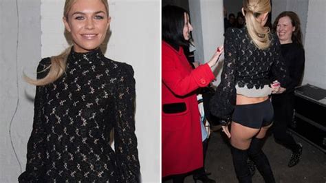 Abbey Clancy Reveals Sexy Toned Body In Big Black Knickers As Pal Pulls