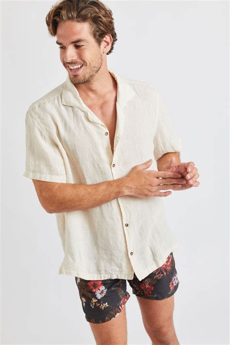 Chemise Lin Manche Courte Homme Cala