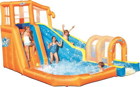 Amazon Com Bestway Hurricane Tunnel Blast Inflatable Water Park Play Center Includes Big