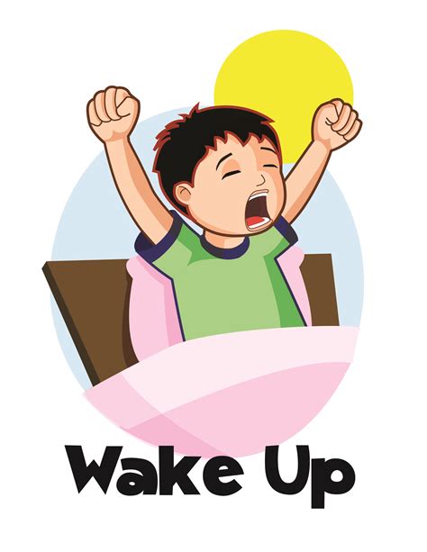 Cartoon Girl Waking Up