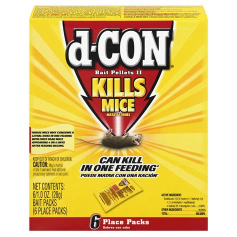 D Con Rodenticide Rodent And Mouse Bait Pellets 6 Count