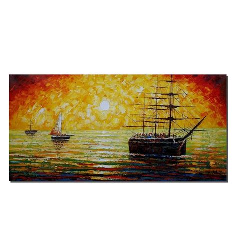Sail Boat Painting, Original Painting, Oil Painting, Canvas Painting, Modern Painting, Abstract ...