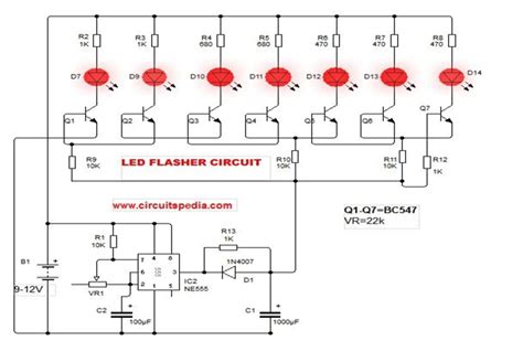 How To Make A Simple Flashing Led Circuit Wiring Diagram