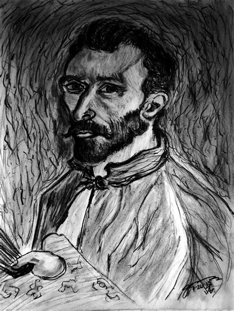Drawing Of Vincent Van Goghs Self Portrait Drawing By Jose A Gonzalez Jr