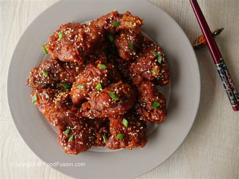 Fry chicken, turning occasionally, until lightly golden brown and crisp, about 5 minutes. Korean Fried Chicken - Food Fusion