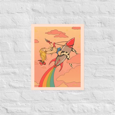 space cowgirl babe matte print grimgimp