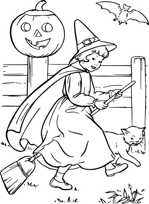Tous Les Dessins D'halloween Et De Grandet De Sorciere - Coloriage Sorcière Halloween dessin à imprimer sur COLORIAGES .info