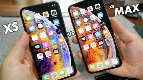 The iphone xs measures 143.6 x 70.9 x 7.7mm and weighs 177g, making it almost identical. iPhone XS or iPhone XS Max? Which to Get? - YouTube