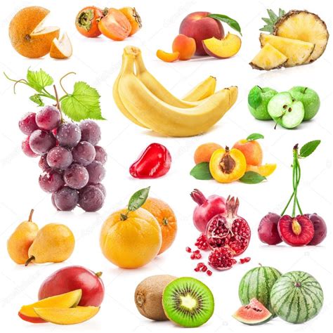 Collection Of Fruits Isolated On White Background — Stock Photo © Msk