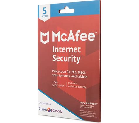 Mcafee 2021 security products enables users to safely connect to the internet, and securely surf and shop the website. MCAFEE Internet Security 2018 - 1 user / 5 devices for 1 ...