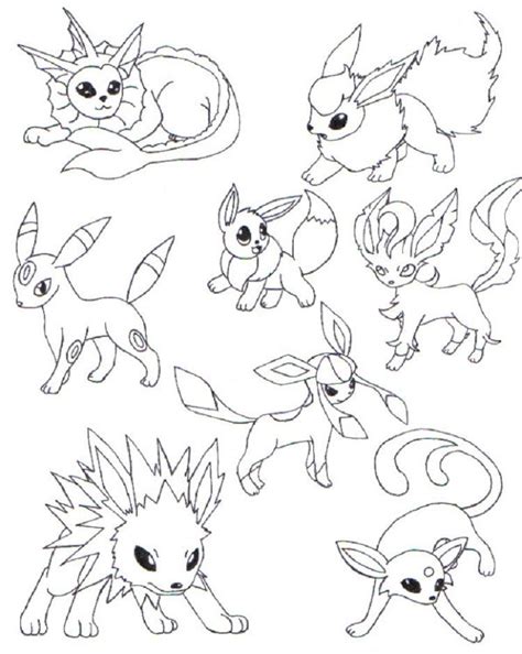 Eevee Evolutions Coloring Pages This Pic You Can Find At Cartoon