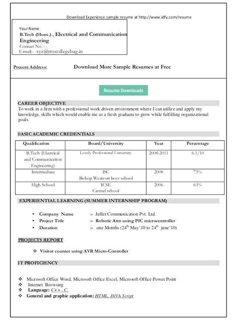 Name of position, focusing on (this section is optional. Free Download Simple Resume Format In Word in 2020 (With ...