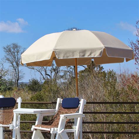 75 Ft Wide Frankford Beach Umbrella In Black And Linen