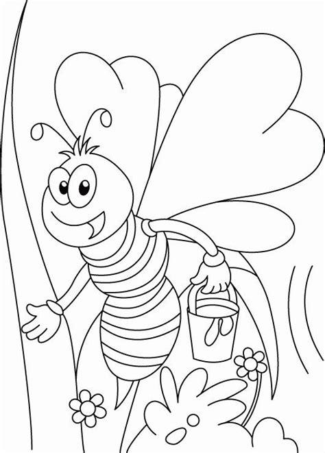 Honey Bee Coloring Page Beautiful Miss Honey Bee On Her Tweet Coloring Pages | Bee coloring