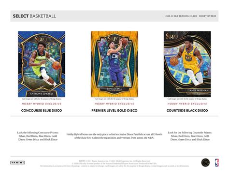 2020 21 Panini Select Basketball H2 Hobby Hybrid Box Da Card World