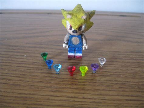 Lego Super Sonic And Chaos Emeralds By Sonicdavo1994 On Deviantart