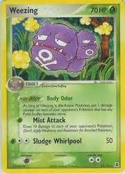 Due to its mutation, it is unable to breed with any pokémon except delta ditto. Weezing (EX Delta Species 33) - Bulbapedia, the community-driven Pokémon encyclopedia