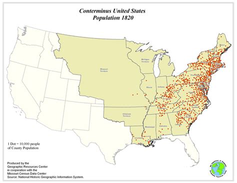 Capital of united states is washington. Conterminous USA Total Population Change 1790-2010