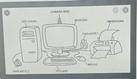 dibujo de la computadora y sus partes para colorear - Brainly.lat