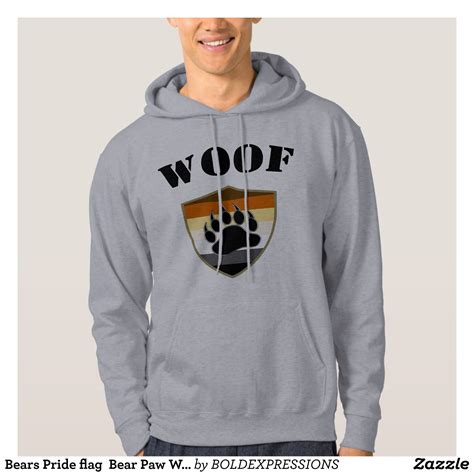 Bears Pride Flag Bear Paw Woof Hoodie Stylish Comfortable And Warm