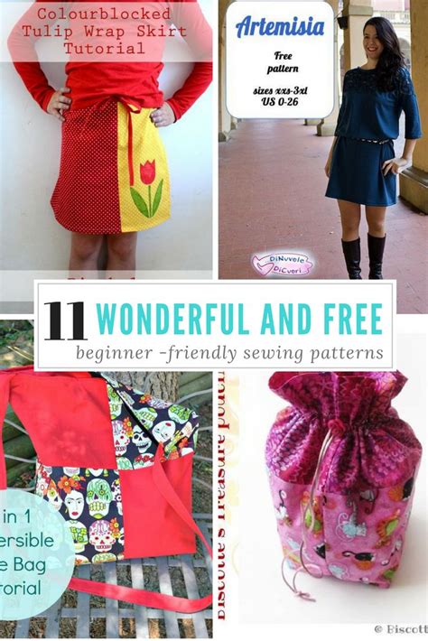 This dress can make a print stand out like no other. 11 Free sewing patterns that are perfect for beginners. Simple bags and even clothes a ...