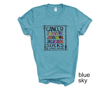 Cancer Sucks Tshirt Cancer Ribbons Shirt Cancer Sucks In All Etsy