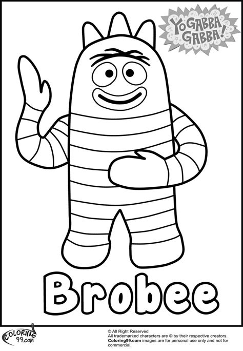 yo gabba gabba coloring pages