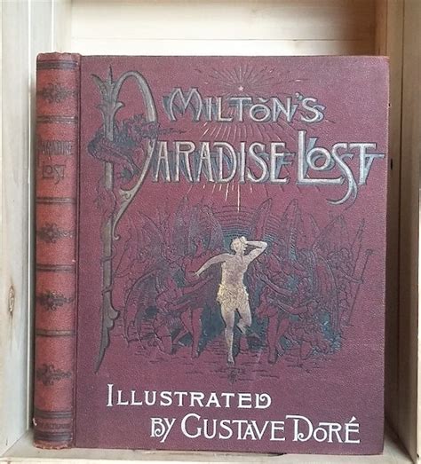 Miltons Paradise Lost Antique Book Circa 1890 Illustrated
