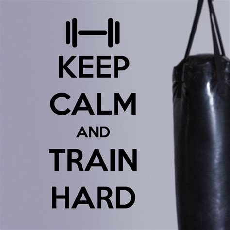 Keep Calm And Train Hard Naklejka Na ścianę Mistickers