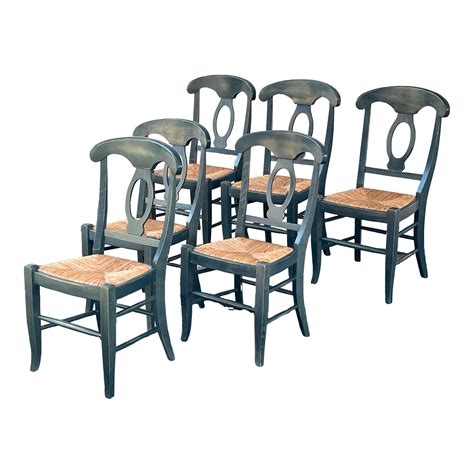 Pottery Barn Napoleon Dining Chairs Set Of Six Chairish