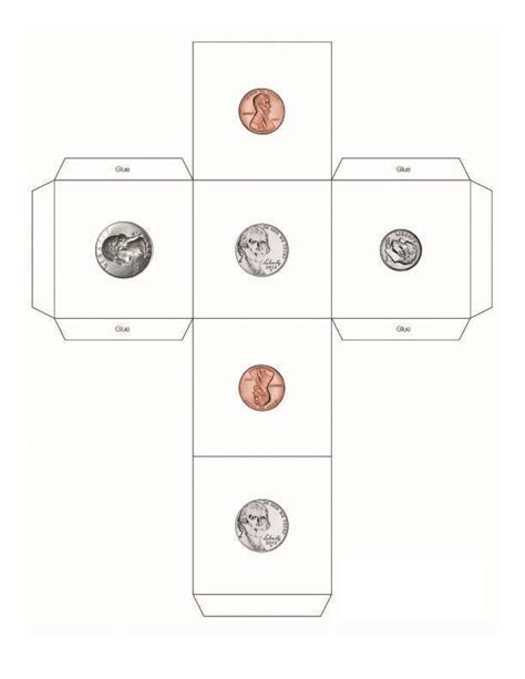 3 dice football is a new game i noticed at o'shea's on april 2, 2011. Printable coin dice | Money math, Learning math, Math