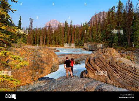 The Natural Bridge Yoho National Park British Columbia Canada Stock