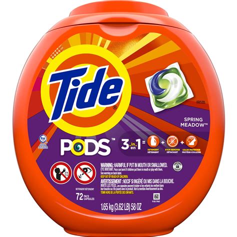 Tide Pods Laundry Detergent - Spring Meadow Scent - 72 / Pack - Blue ...